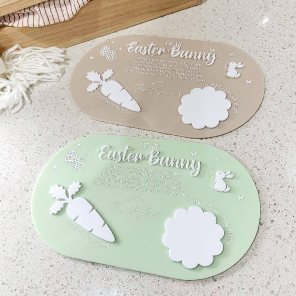 Easter Bunny Treat Snack Board 3D