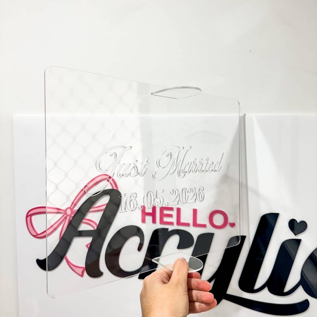 Tiramisu Custom Text Cake Stencil Set – Clear Acrylic