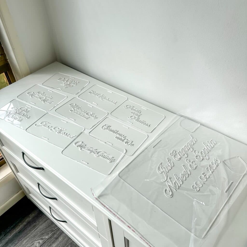 Tiramisu Custom Text Cake Stencil Set – Clear Acrylic