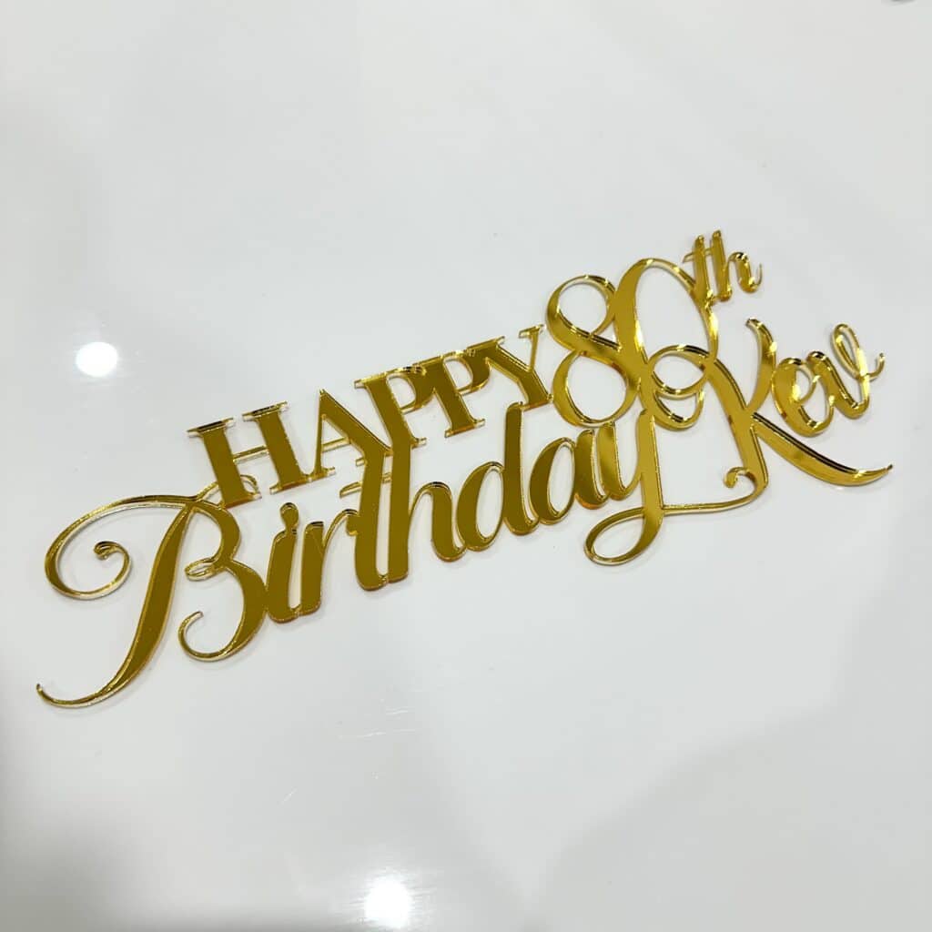 Custom Acrylic Cake Fropper Single Layer Personalised | Luxe