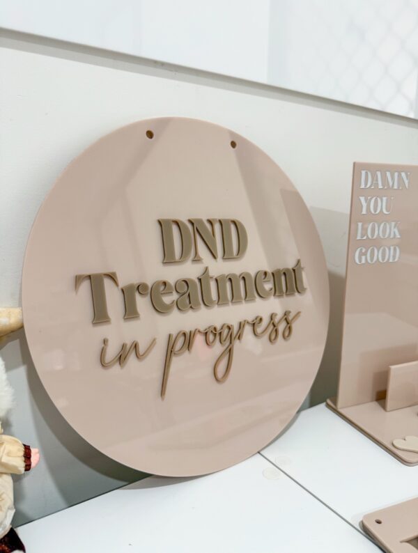 Double Sided 3D Acrylic Salon Door Sign | Custom Business Text Sign | Personalised 30cm Acrylic Sign