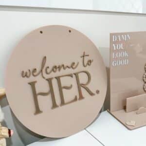 acrylic salon door sign, double sided, 3D, 30cm, personalised, custom, handcrafted, bespoke, acrylic, salon door sign.