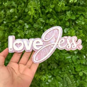 acrylic username sign for branding, custom, personalised, ready for personalisation.