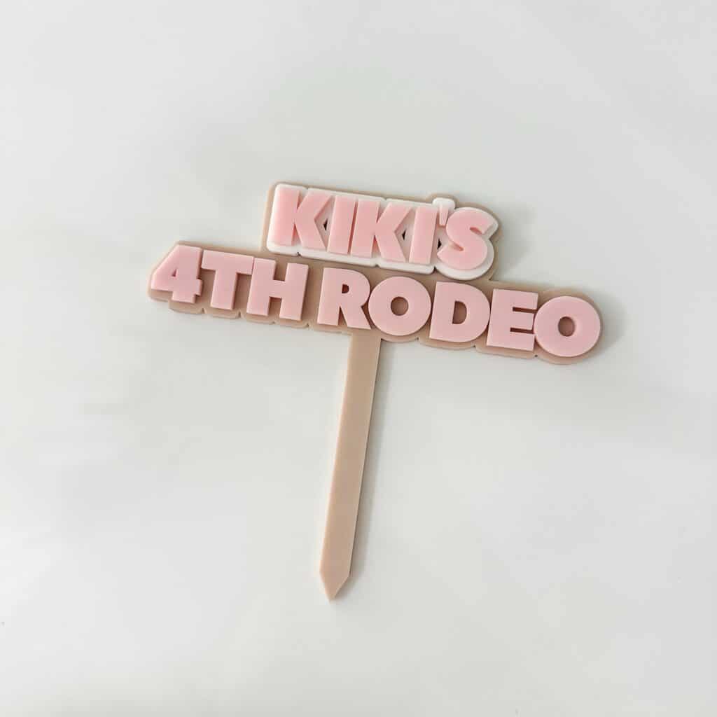 Toy Story Inspired Name & Age Rodeo Cake Topper | Personalised Western Birthday