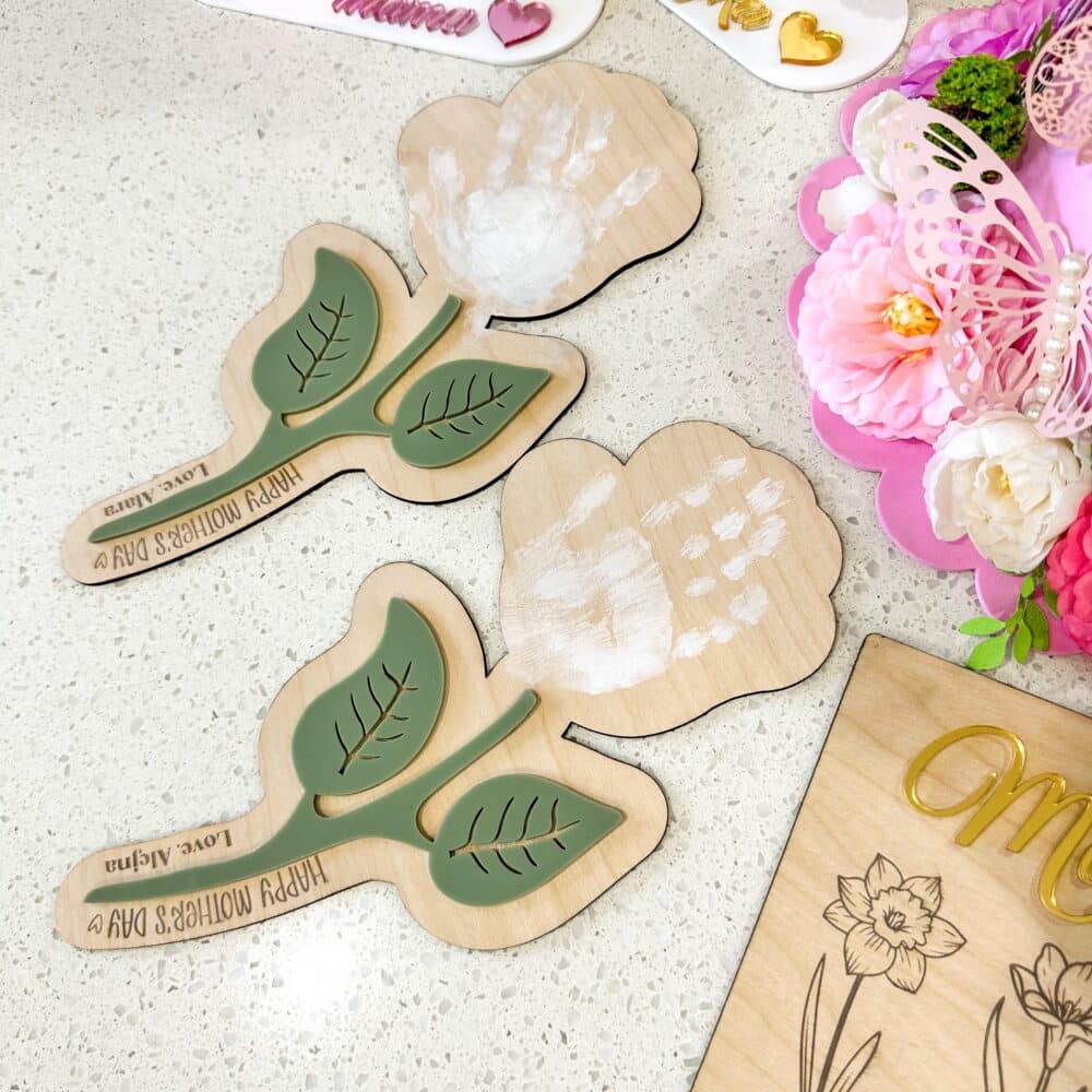 Personalised Mother’s Day Handprint Flower Plaque