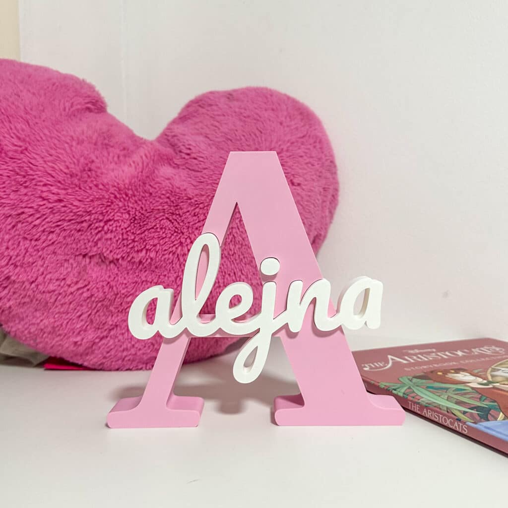Personalised 3D Name Letters | Custom Room Name Sign | Freestanding Name Decor