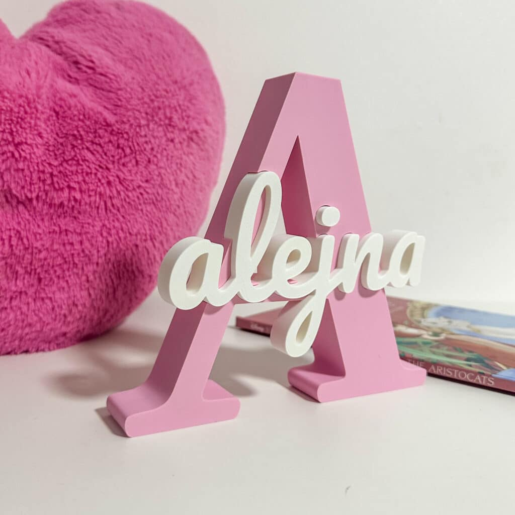 Personalised 3D Name Letters | Custom Room Name Sign | Freestanding Name Decor