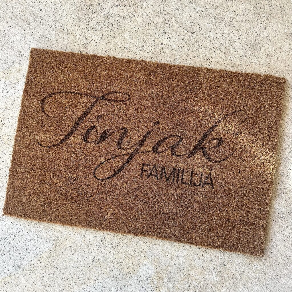 Custom Door Mat 600×400 Engraved | Personalised Welcome Mat Gift for New Homes