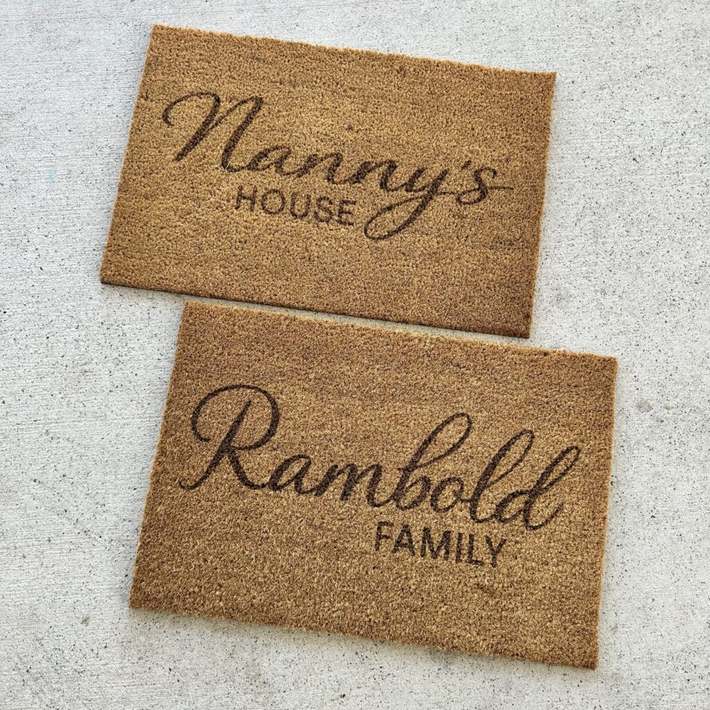 Custom Door Mat 600×400 Engraved | Personalised Welcome Mat Gift for New Homes