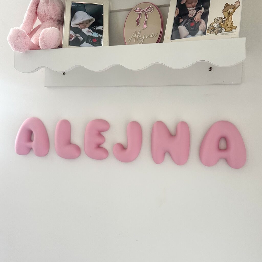 Custom 3D Printed Bubble Letters | Personalised Name Sign for Kids Rooms & Wall Decor