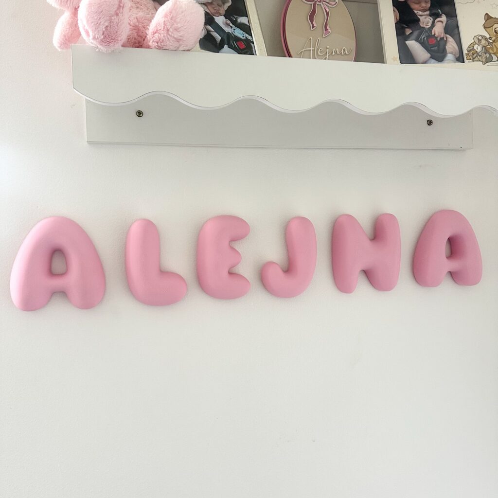 Custom 3D Printed Bubble Letters | Personalised Name Sign for Kids Rooms & Wall Decor