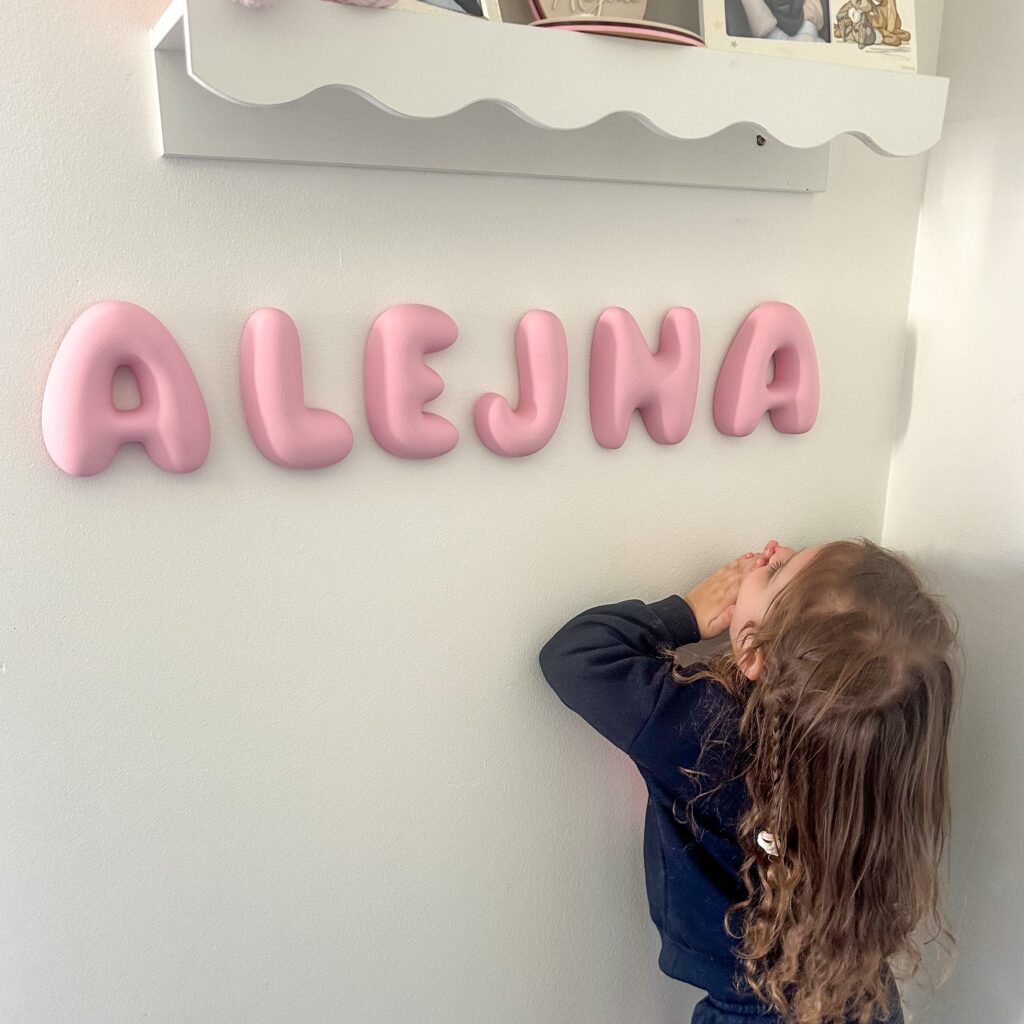 Custom 3D Printed Bubble Letters | Personalised Name Sign for Kids Rooms & Wall Decor
